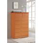 Hodedah HI70DR Cherry Chest of Drawers with Locks