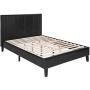 Best Choice Products Faux Leather Upholstered Queen Size Modern Platform Bed Frame Mattress Support w/Wood Slats, Metal Frame, Headboard, Footboard, Black