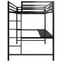 DHP Miles Metal Full Loft Bed with Desk, Black