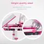 Mecor Kids Desks, Height Adjustable Children Desk and Chair Set,Childs School Student Sturdy Table w/Lamp, Pull Out Drawer Storage,Pencil Case,Bookstand Pink