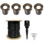 VOLT Cold Forged Brass MR16 in-Grade Light Kit (4-Pack)