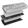 M.2 2280 Heatsink - M.2 SSD NVMe Heat Sink - Solid State Hard Disk Aluminum Heatsink with Thermal Pad Desktop PC Thermal Gasket (Gray-Small)