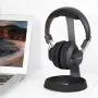 Avantree Metal & Silicone Headphone Stand Hanger with Cable Holder, Black Desk Earphone Mount Rack for Sennheiser, Sony, Bose, Beats Gaming Headset Display, Fancy Music Studio Accessories - HS102