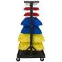 Erie Tools TLPB04 60 Parts Bin Storage Shelving with Locking Wheels for Shop Garage or Home Storage