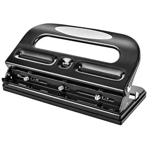 Amazon Basics 3-Hole Punch, 30 Sheet Capacity - Black Amazon Basics 3-Hole Punch, 30 Sheet Capacity - Black