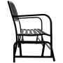 Sunnydaze Outdoor Glider Garden Bench - 50 Inch Black Park Bench - Durable Metal Porch Glider Seat - 2-Person Patio Furniture - Deck Swing - Perfect for Porch, Garden, Sunroom, Backyard or Deck
