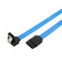 Mcsher 20 Inch SATA III 6GB/s Data Cable with Locking Latch and 90-Degree Plug 3 Pack