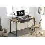 CubiCubi Computer Desk with Drawer 47'' Study Writing Table for Home Office, Modern Simple Style PC Desk with Splice Board, Black Metal Frame, Black and Rustic Brown CubiCubi Computer Desk with Drawer 47'' Study Writing Table for Home Office, Modern Simple Style PC Desk with Splice Board, Black Metal Frame, Black and Rustic Brown
