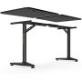 EUREKA ERGONOMIC Gaming Desk Captain Series Home Office Computer Gaming Desk Mouse Pad New Polygon Legs Design (47 inch, Black)