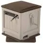 Suncast Resin Swivel Hose Hideaway with Hose Guide - Durable Outdoor Hose Storage Reel with Swivel Base, Crank Handle, Lid, and Slide Trak Hose Guide - 225 Hose Capacity - Mocha and Taupe