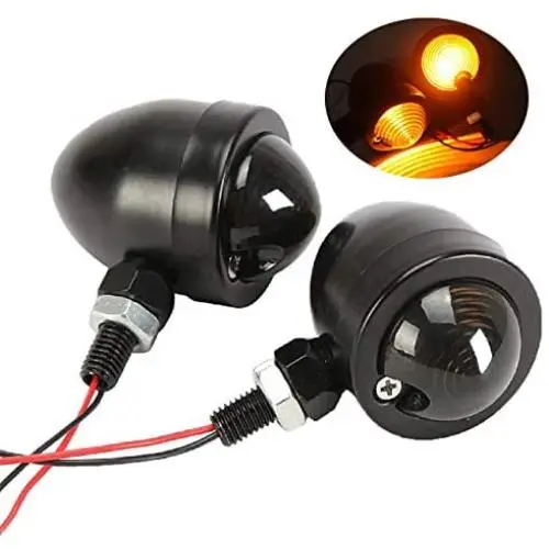 INNOGLOW Motorcycle Turn Signal Lights Bulb Amber Universal Incandescent Lens Indicators Blinkers Lights for Custom Honda Suzuki Yamaha Kawasaki Harley Davidson Choppers Cruisers (2 PCS) INNOGLOW Motorcycle Turn Signal Lights Bulb Amber Universal Incandescent Lens Indicators Blinkers Lights for Custom Honda Suzuki Yamaha Kawasaki Harley Davidson Choppers Cruisers (2 PCS)