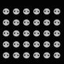 Badge Button, Iron Metal 32 mm / 1.26 inch DIY Blank Pin Badge Button Parts Consumables for Pro Button Maker, 1000Pcs/Set
