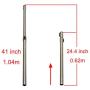 EZ SPARES Telescope Metal Tube Stainless Replacement for Miele 35mm 1.375'' Extension Wand Miele Central Vacuum Cleaner Attachment