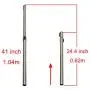 EZ SPARES Telescope Metal Tube Stainless Replacement for Miele 35mm 1.375'' Extension Wand Miele Central Vacuum Cleaner Attachment