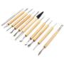 HTTMT- 11Pcs Pottery Tool Set Carving Sculpting Modeling Hobby Ceramics Art Supplies Kit [P/N: ET-TOOL017-SR]