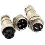DGZZI 5Pairs GX16 4Pin Male Female Circular Aviation Connector Plug 16MM Wire Panel Metal Connector