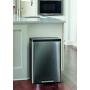 Rubbermaid Elite Stainless Steel Metal Step-On Trash Can for Home and Kitchen, 12 Gallon, Charcoal