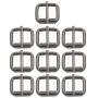 BIKICOCO 4/5 Roller Pin Buckles Handmade Hardware for Bags Leather Belt Webbing Straps, Gunmetal - Pack of 10