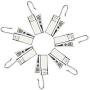 60pcs Metal Hook Clips, baotongle Hanging Curtain Clips Curtain Hook Clips Hanger Connector Accessories for DIY Silver