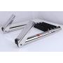 Just marine Telescoping 4 Step Boat Ladder Stainless Steel Folding Swim Drop Ladder for Pontoon Boat