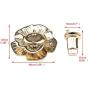 Quluxe 4 Pcs Purses Locks Clutches Closures, Flower Shaped Metal Twist Locks, Purse Closure Turn Locks Twist Locks Turn Locks for Purses- Gold