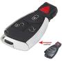 Beefunny Modified Smart Remote Car Key Shell Case 3 Button+Panic for Mercedes-Benz CLS C E S ( for Dual battery ONLY)