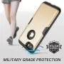 YOUMAKER Designed for iPhone 8 Case & iPhone 7 Case, Full Body Rugged with Built-in Screen Protector Heavy Duty Protection Slim Fit Shockproof Cover for Apple iPhone 8 4.7 Inch - Gold