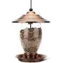 Realead Wild Bird Feeder Outdoor Hanging for Garden Yard Outside Decoration，Metal Glass Bird Feeder 3-Pound Seed Capacity, Easy to Clean