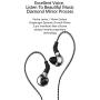 BLON BL03 in Ear Earphone,10mm Carbon Diaphragm Dynamic Drive in Ear Earphone, Metal Shell Bass HiFi DJ in Ear Monito with 2pin Detachable Cable with Mic Earphone(Silver with Mic)