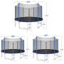 JUPA Trampoline 15 14 12FT, Maximum Weight Capacity 375LBS Outdoor Trampoline for Kids Adults, 2020 Upgraded Safe Recreational Trampolines with Enclosure Net Mat Pad for Backyard