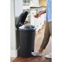 Rubbermaid Step-On Lid Trash Can for Home, Kitchen, and Bathroom Garbage, 13 Gallon, Black