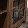 Walker Edison Portsmouth Classic 2 Glass Door TV Stand for TVs up to 80 Inches, 70 Inch, Walnut Brown