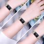 Joyozy Metal Bling Rhinestone Bands Compatible with Fitbit Charge 3& Charge 3 SE&Fitbit Charge 4 Smartwatch, Replacement Wrist Accessory FitnessStraps Bracelet Wristbands Copper Gold&Silver