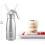 ZOEMO Professional Whipped Cream Dispenser 250ml (N2O Cartriges NOT INCLUDED) - Cream Whipper With Sturdy Aluminum Body And Head - Half Pint Whipper Creates 2-3 Pints of Fresh Whip Cream
