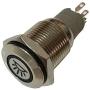 ESUPPORT 12V Car Vehicle Blue LED Light Interior Push Button Metal Toggle Switch 16mm