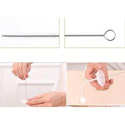 Huouo 8 PCS Drink Straw Cleaning Brush Kit Nylon Skinny Pipe Tube Cleaner Set of 2 Sizes