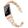 Glebo Compatible with Fitbit Charge 3 Bands for Women, Charge 4 Bands, Premium Metal Straps Bracelet Wristbands Accessories for Fitbit Charge 4 Bands for Women, Copper Gold