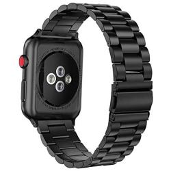 Ayeger Compatible with Apple Watch Band 40mm 38mm Stainless Steel Series 5 /4 /3 /2 /1 Men,Women Compatible iWatch Metal Link Bracelet (Black 40mm 38mm)