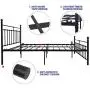 Metal Bed Frame Queen Size with Vintage Headboard and Footboard Platform Base Wrought Iron Bed Frame Black Metal Bed Frame Queen Size with Vintage Headboard and Footboard Platform Base Wrought Iron Bed Frame Black