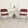 Flash Furniture HERCULES Series Premium Curved Triple Braced & Double Hinged Burgundy Fabric Metal Folding Chair Flash Furniture HERCULES Series Premium Curved Triple Braced & Double Hinged Burgundy Fabric Metal Folding Chair