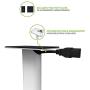 Kanto SP26PLW 26& Speaker Floor Stands | Designed for Medium to Large Bookshelf Speakers | Heavy Steel & Foam Padding | 30° Rotating Top Plate | Hidden Cable Design | White | Pair