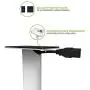 Kanto SP26PLW 26& Speaker Floor Stands | Designed for Medium to Large Bookshelf Speakers | Heavy Steel & Foam Padding | 30° Rotating Top Plate | Hidden Cable Design | White | Pair