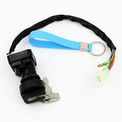 YOFMOO Ignition Key Switch Compatible for Suzuki LTF160 LT-F160 LTF-160 LT160 LT160E LT-160E LT230E LT-230E LTF250 LT-F250 LT300E LT-300E Quadrunner Quad Runner 160 230 250 300 1991-2001