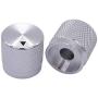 Taiss/ 4pcs Silver color Aluminum Rotary Electronic Control Potentiometer Knob For 6 mm Diameter Shaft, Volume Control Knob, Audio knob, Guitar Knob，Switch Knob, 17mm dia. x 17mm height