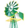 XtremepowerUS 8FT Green Metal Windmill Yard Garden Wind Mill