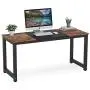 Tribesigns Computer Desk, 55 inch Large Office Desk Computer Table Study Writing Desk for Home Office, Double Color Tribesigns Computer Desk, 55 inch Large Office Desk Computer Table Study Writing Desk for Home Office, Double Color