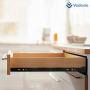 VADANIA 18 Inch Drawer Slides Ball Bearing Soft Closing, VK1245, Side Mount, 3 Folds Full Extension, Heavy Duty 100lb Load Capacity, 1 Pair (2-Pack)