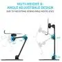 Adjustable Tablet Stand, Heavy Duty Tablet Holder, Universal Cell Phone Holder for Desk, Triple-Shaft & Multi-Height Cradle, Compatible with iPad iPhone Samsung Kindle Fire Switch E-Reader (4-11 inch) Adjustable Tablet Stand, Heavy Duty Tablet Holder, Universal Cell Phone Holder for Desk, Triple-Shaft & Multi-Height Cradle, Compatible with iPad iPhone Samsung Kindle Fire Switch E-Reader (4-11 inch)