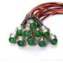 Amotor 10Pcs 8mm 5/16'' LED Metal Indicator Light 12V Waterproof Signal Pilot Lamp Dash Directional Car Truck Boat with Wire (Green) Amotor 10Pcs 8mm 5/16'' LED Metal Indicator Light 12V Waterproof Signal Pilot Lamp Dash Directional Car Truck Boat with Wire (Green)