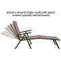 Finefind Adjustable Chaise Lounge Chair Recliner Outdoor Folding Lounge Chair Chaise Lounge Chair Recliner Patio Pool Sun Loungers Chair New, 2 Packs